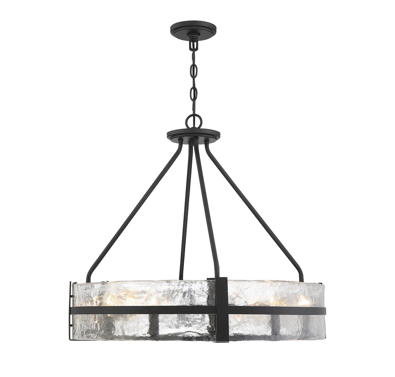 Savoy House - 7-1850-8-89 - Eight Light Pendant - Hudson - Matte Black