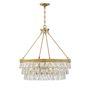 Savoy House - 7-8701-6-322 - Six Light Pendant - Windham - Warm Brass