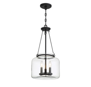 Savoy House - 7-9006-3-89 - Three Light Pendant - Akron - Matte Black