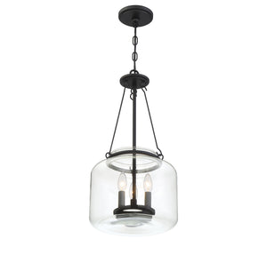 Savoy House - 7-9006-3-89 - Three Light Pendant - Akron - Matte Black