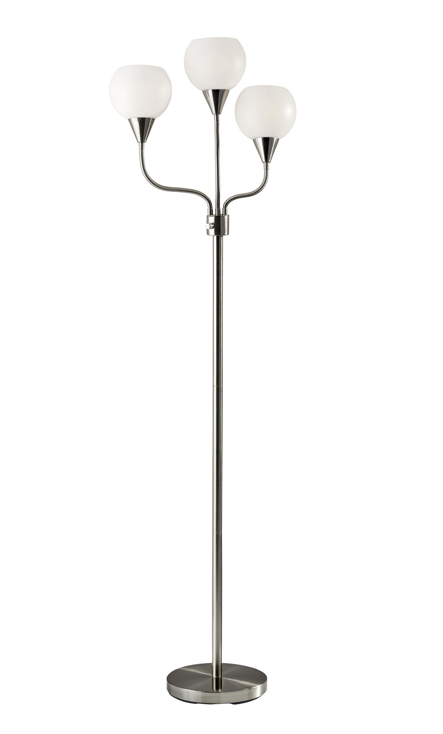 Adesso Home - 1534-22 - Three Light Floor Lamp - Phillip - Brushed Steel