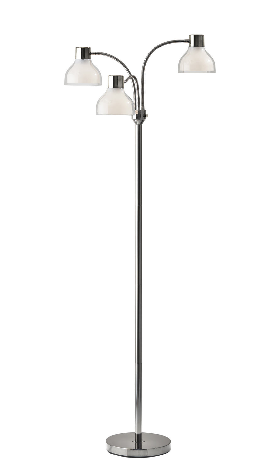 Adesso Home - 3566-09 - Three Light Floor Lamp - Presley - Polished Nickel