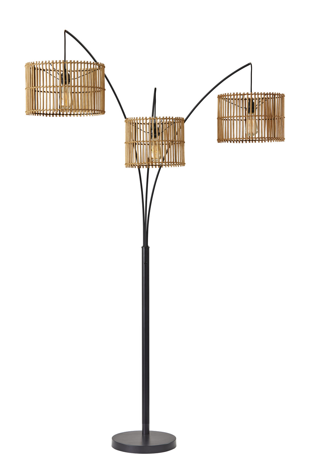 Adesso Home - 4199-12 - Three Light Arc Lamp - Cabana - Dark Bronze Painted