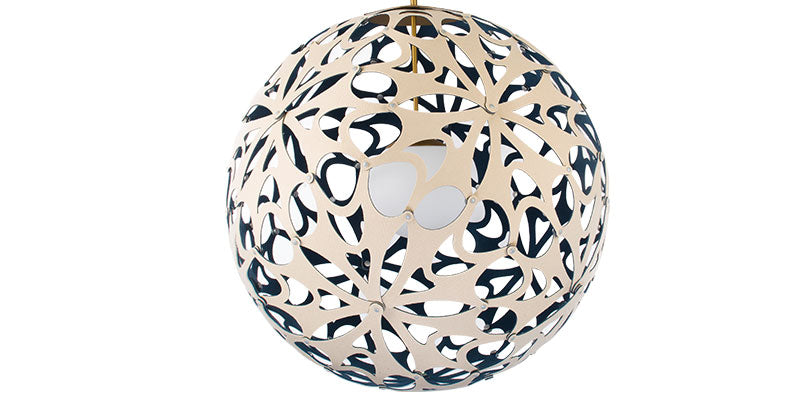 Modern Forms - PD-89924-CM/BL-AB - LED Chandelier - Groovy - Cream/Blue & Aged Brass