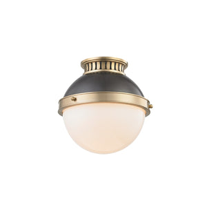 Hudson Valley - 4009-ADB - One Light Flush Mount - Latham - Aged/Antique Distressed Bronze