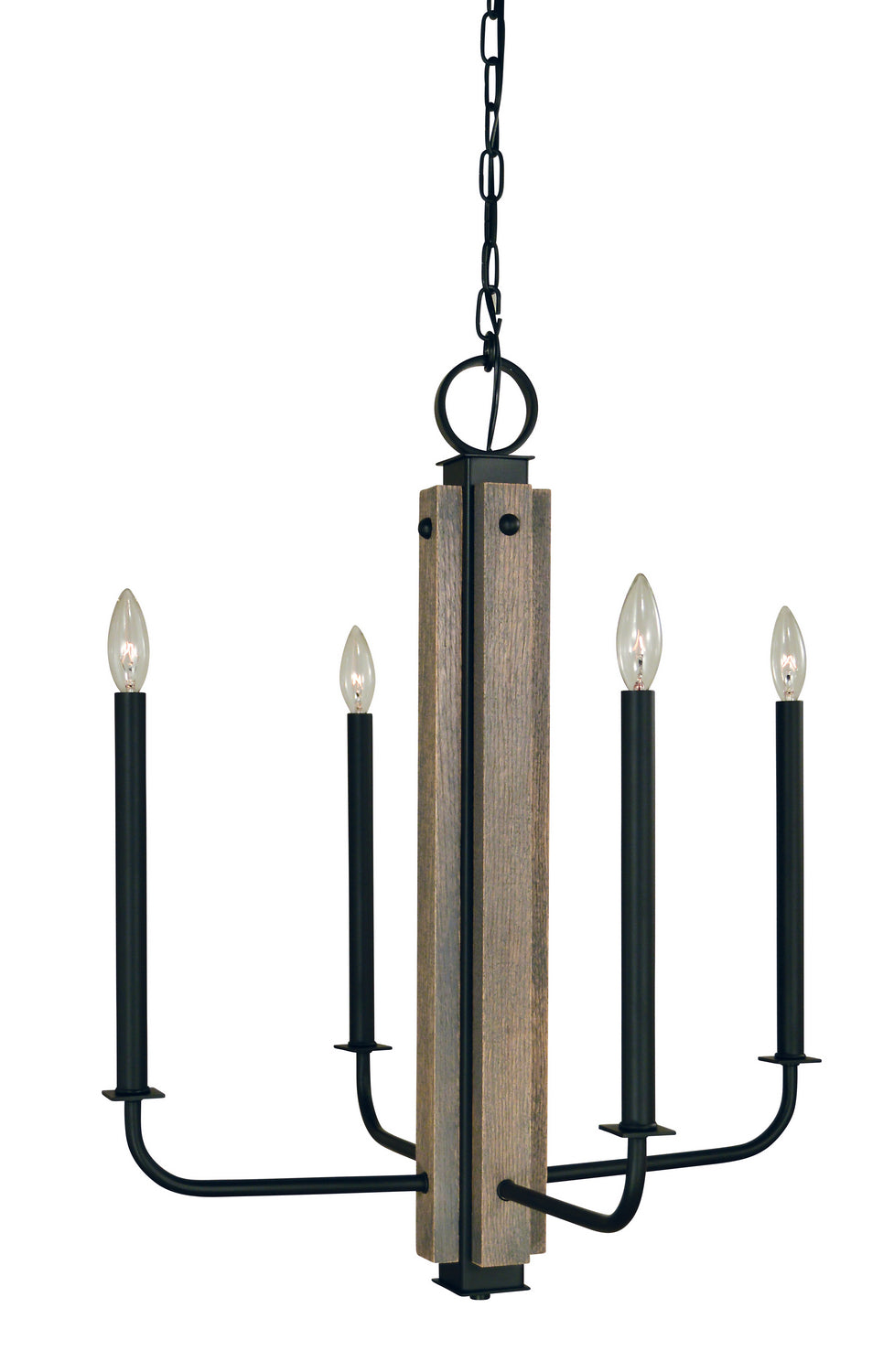 Framburg - 5414 MBLACK - Four Light Chandelier - Loft - Matte Black