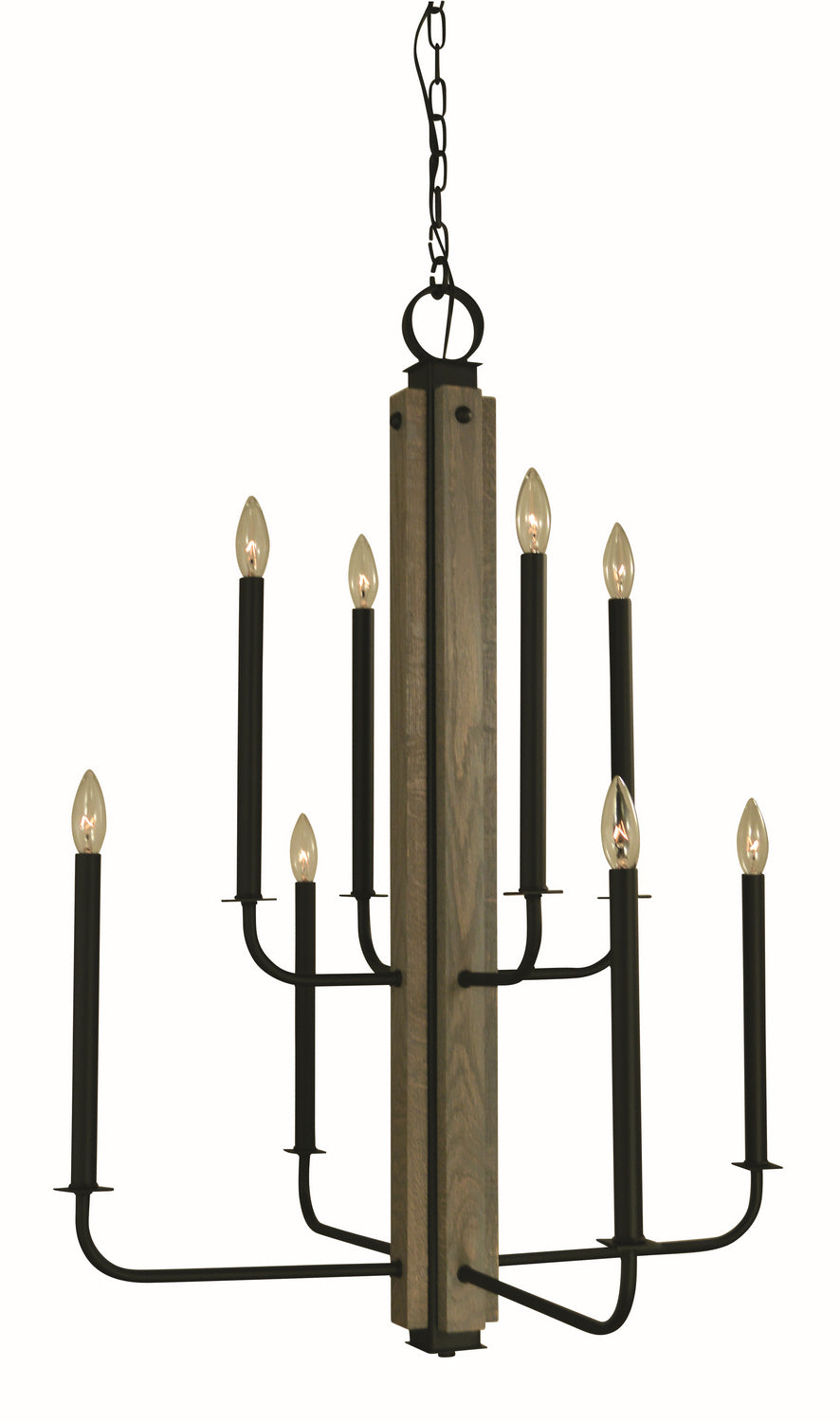 Framburg - 5418 MBLACK - Eight Light Foyer Chandelier - Loft - Matte Black