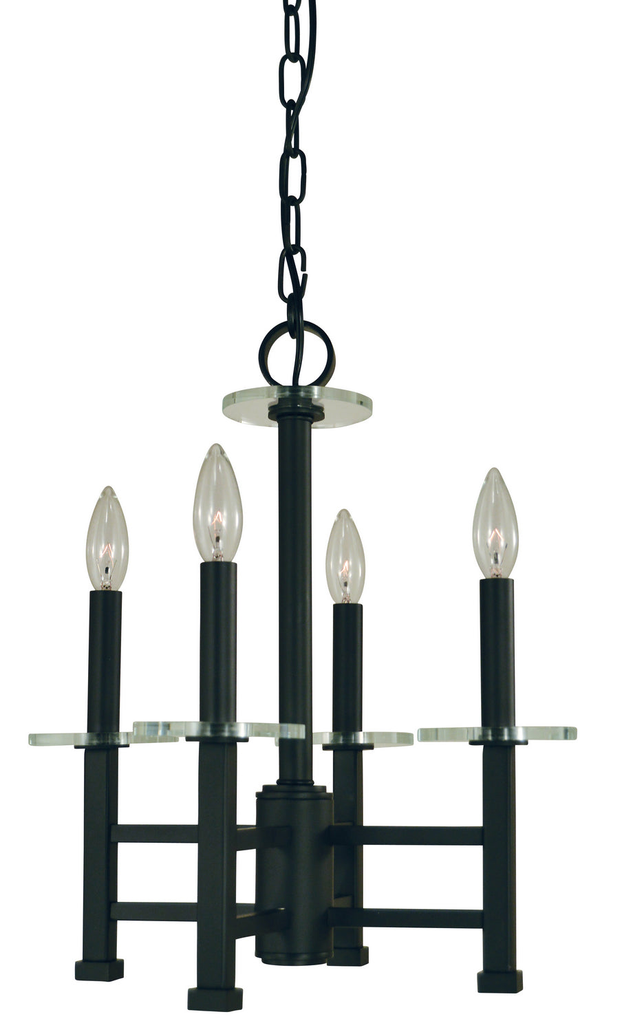 Framburg - 5444 MBLACK - Four Light Chandelier - Metropolitan - Matte Black