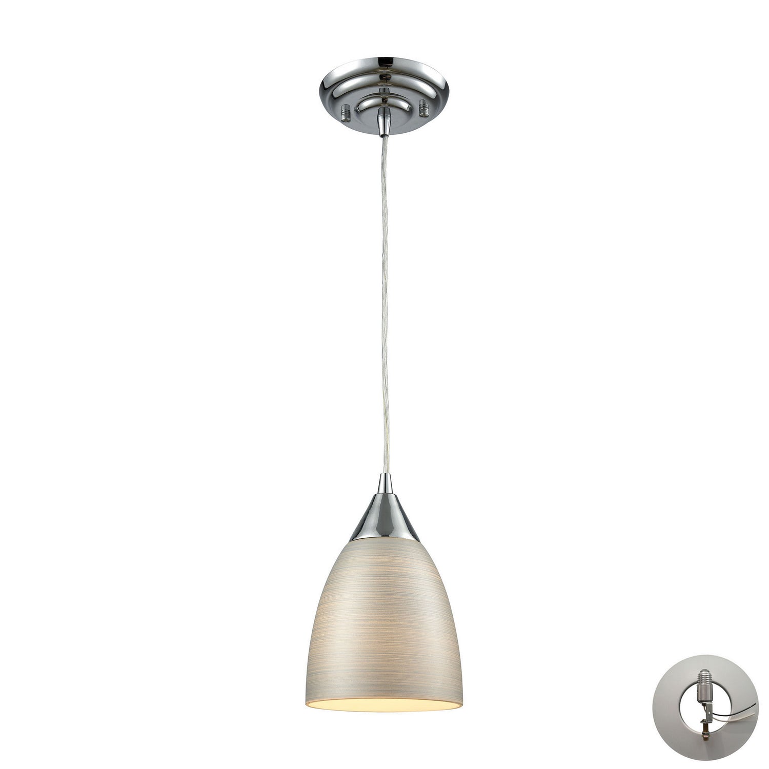 ELK Home - 56530/1-LA - One Light Mini Pendant - Merida - Polished Chrome