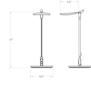 Koncept - RYO-SW-CRM-AZF-DSK - LED Desk Lamp - Royyo - Chrome, Azure Felt