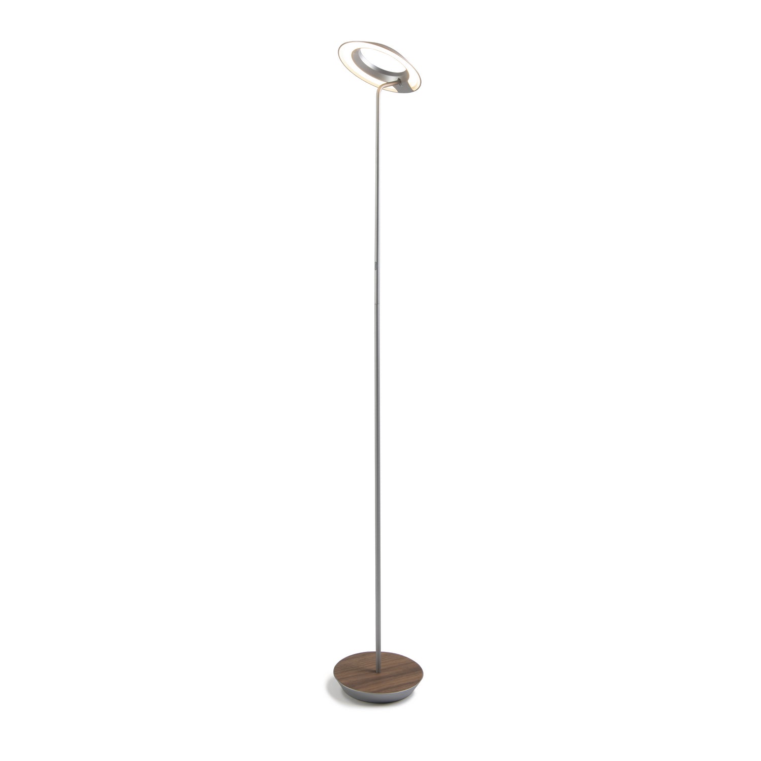 Koncept - RYO-SW-SIL-OWT-FLR - LED Floor Lamp - Royyo - Silver, Oiled Walnut