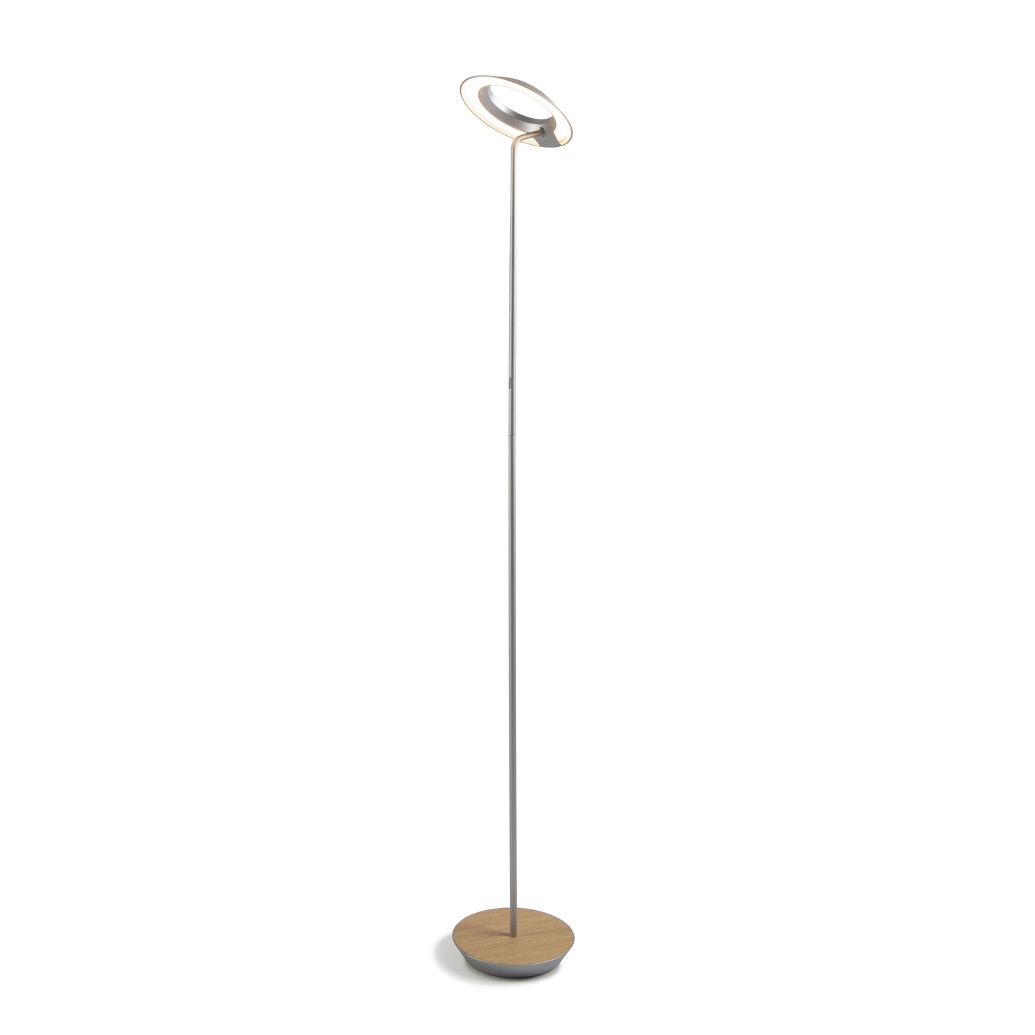 Koncept - RYO-SW-SIL-WOK-FLR - LED Floor Lamp - Royyo - Silver, White Oak