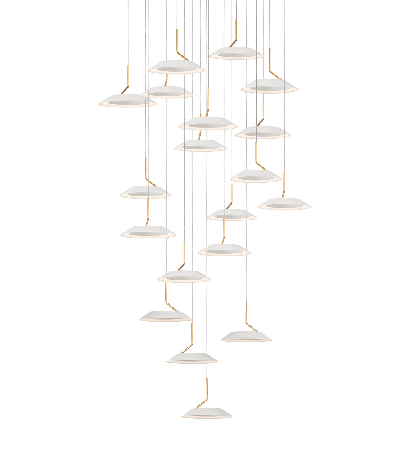 Koncept - RYP-C19-SW-MWG - LED Pendant - Royyo - Matte White With Gold