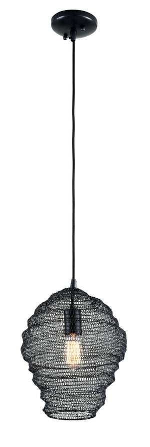 Troy Lighting - F6773-SBK - One Light Pendant - Wabi Sabi - Soft Black