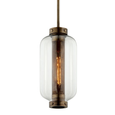 Troy Lighting - F7037-PBR - One Light Hanging Lantern - Atwater - Patina Brass