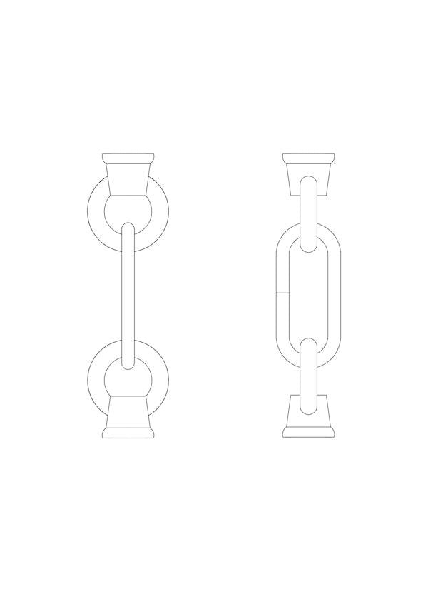 Generation Lighting. - 9122-802 - Link and Loop - Replacement Chain - Obsidian Mist