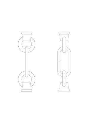 Generation Lighting. - 9122-802 - Link and Loop - Replacement Chain - Obsidian Mist