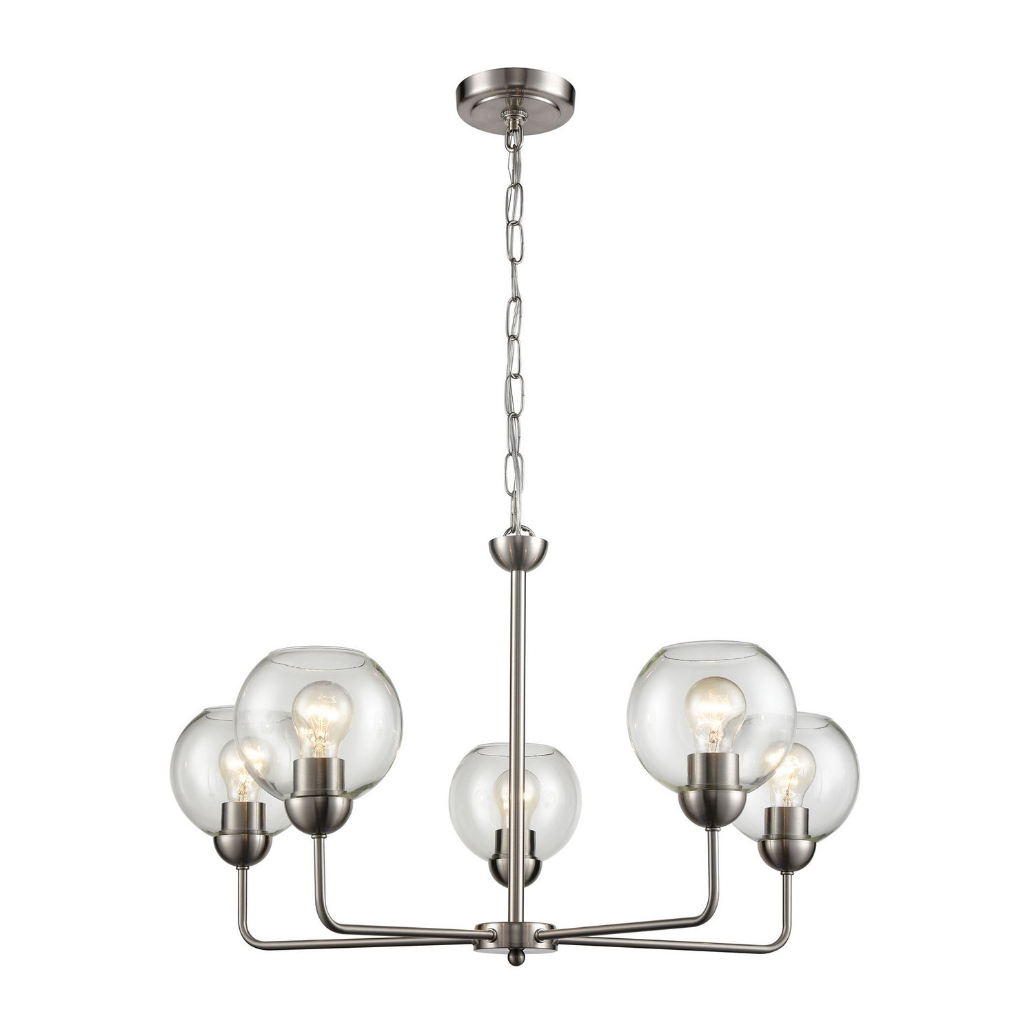 ELK Home - CN280522 - Five Light Chandelier - Astoria - Brushed Nickel