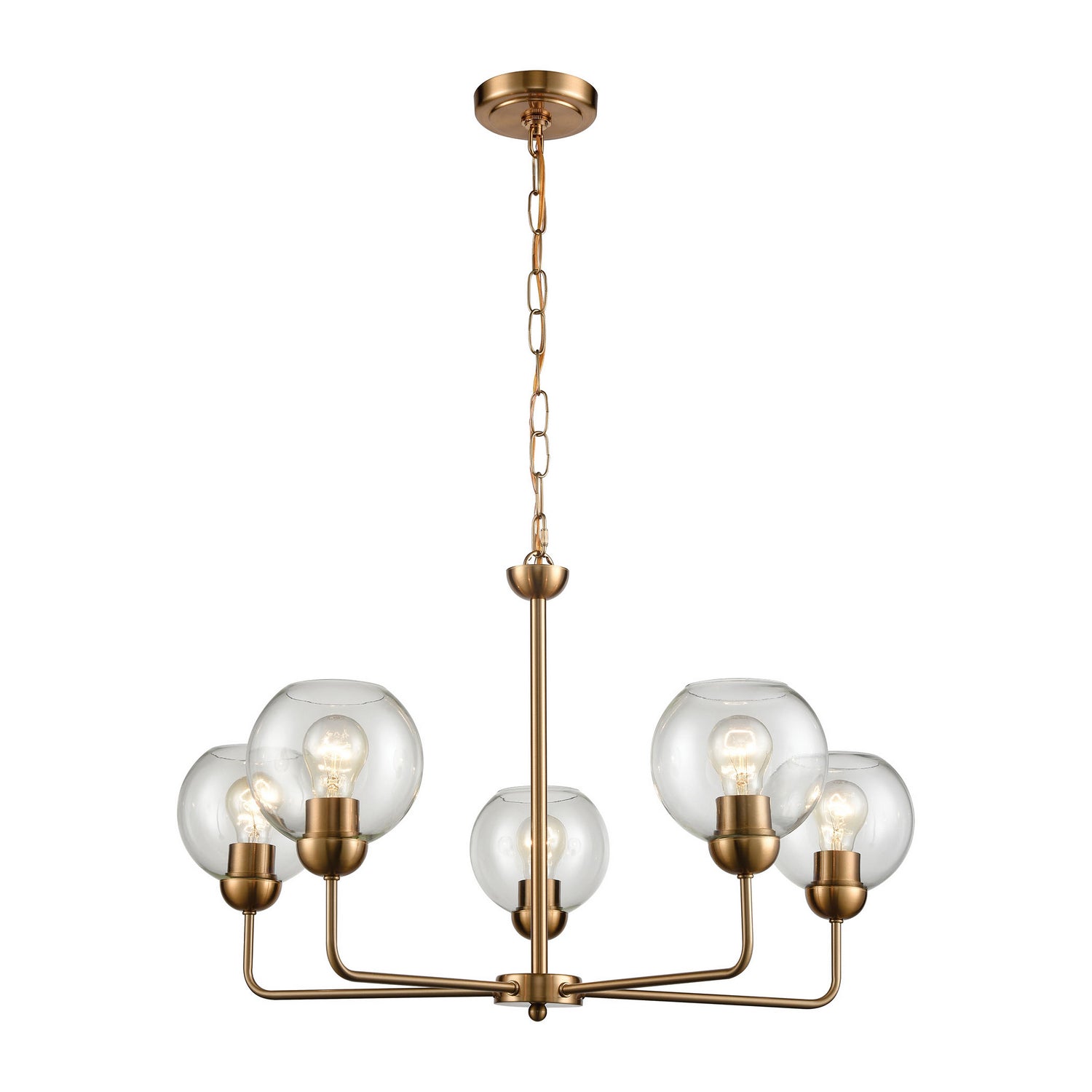 ELK Home - CN280525 - Five Light Chandelier - Astoria - Satin Gold