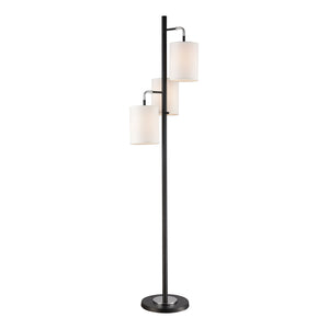 ELK Home - 77101 - Three Light Floor Lamp - Uprising - Black