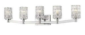 Z-Lite - 1931-5V-CH - Five Light Vanity - Aubrey - Chrome