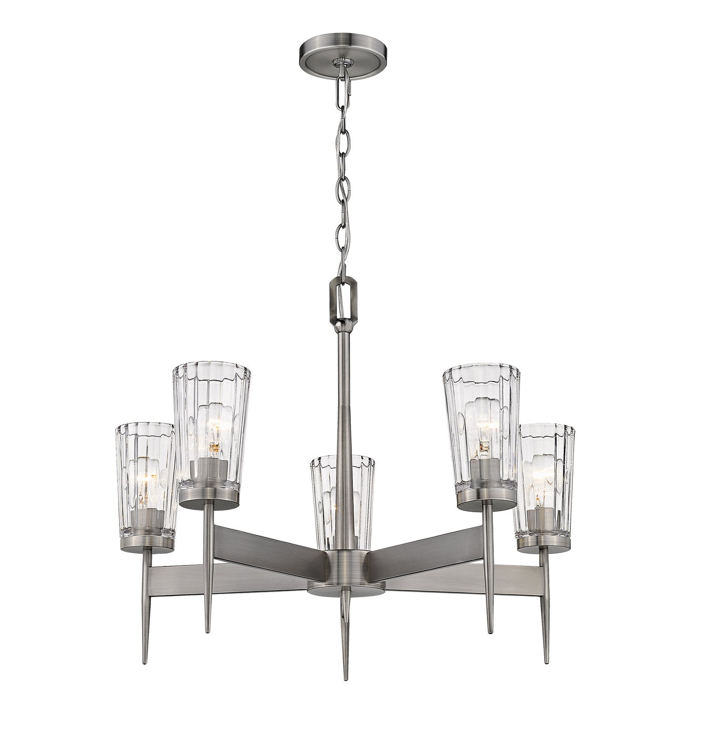 Z-Lite - 1932-5AN - Five Light Chandelier - Flair - Antique Nickel