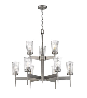 Z-Lite - 1932-9AN - Nine Light Chandelier - Flair - Antique Nickel