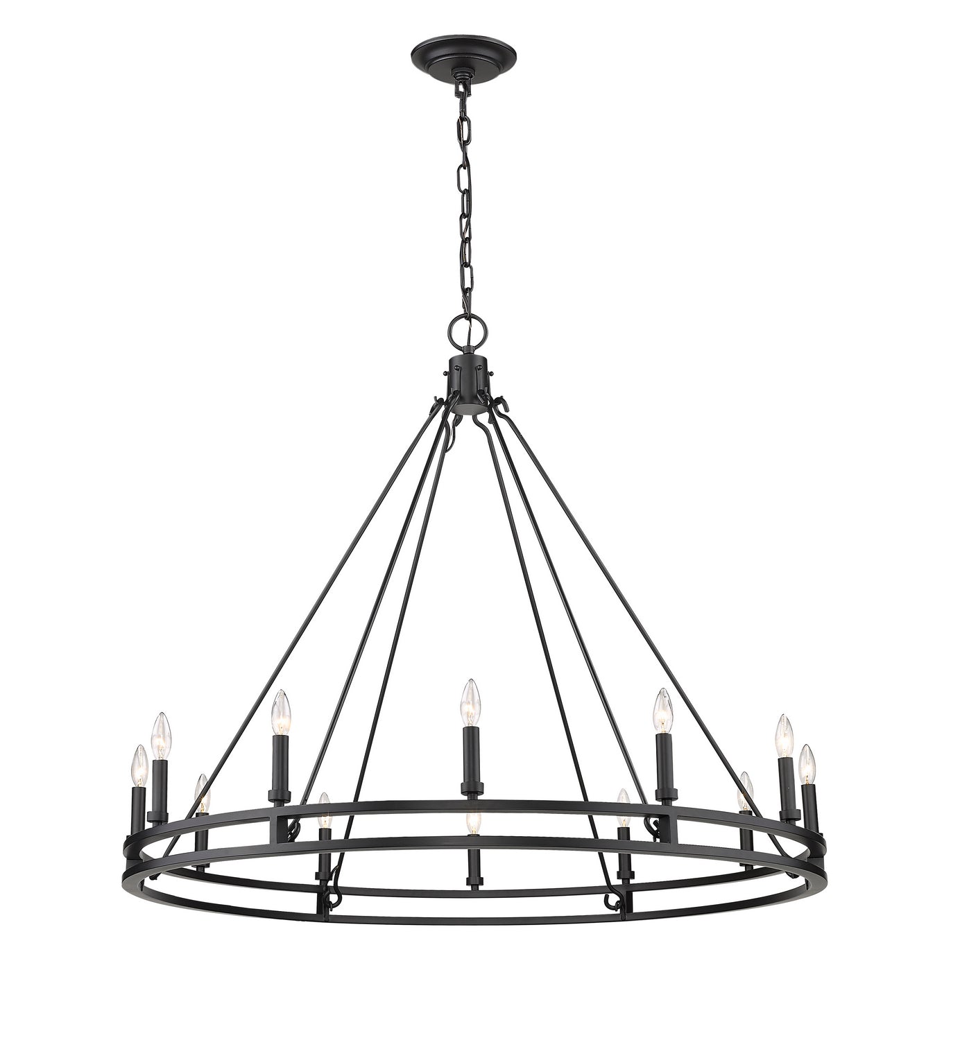 Z-Lite - 4005-12MB - 12 Light Chandelier - Dennison - Matte Black