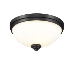 Z-Lite - 443F3-MB - Three Light Flush Mount - Ashton - Matte Black