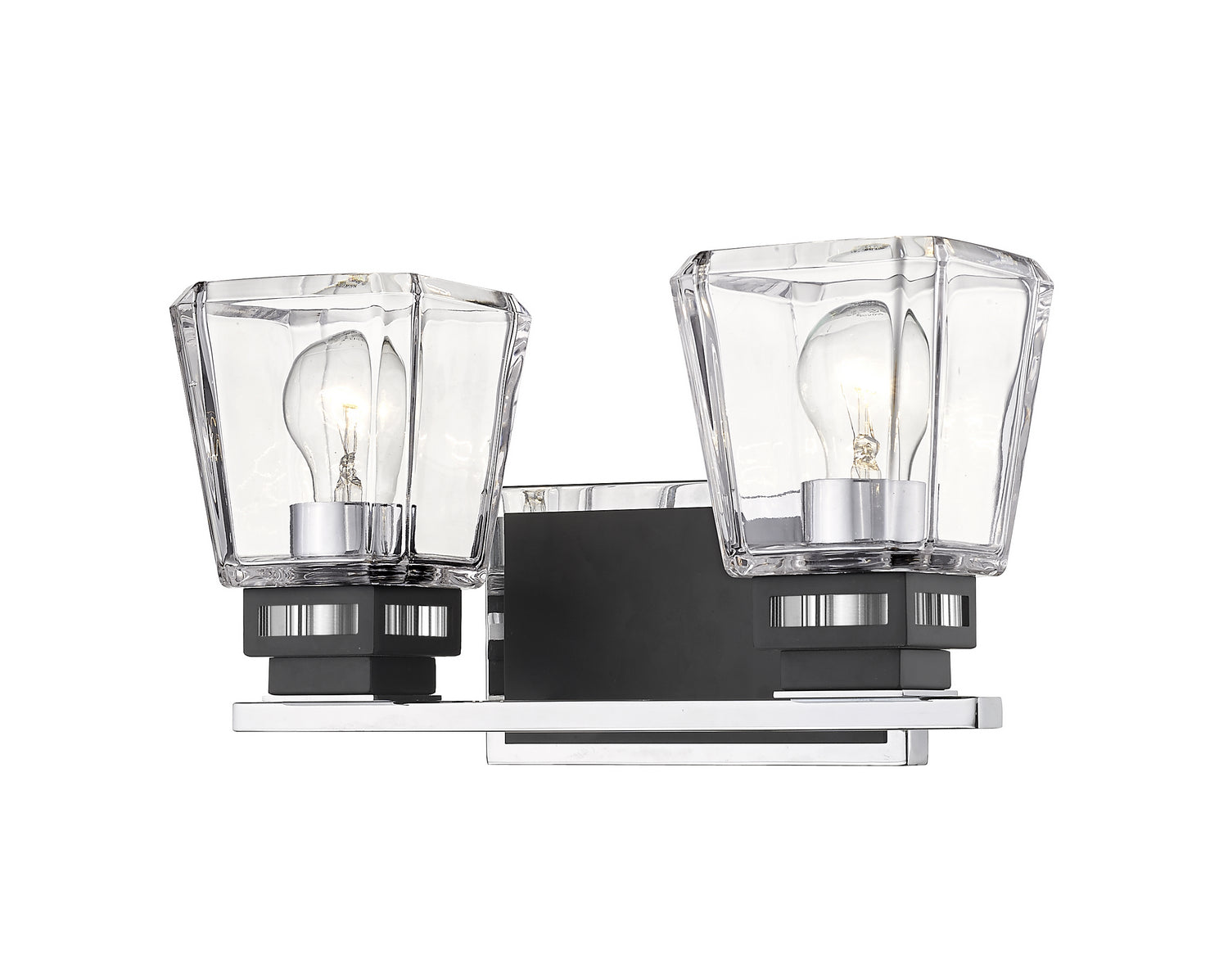 Z-Lite - 474-2V-CH-MB - Two Light Vanity - Jackson - Chrome / Matte Black