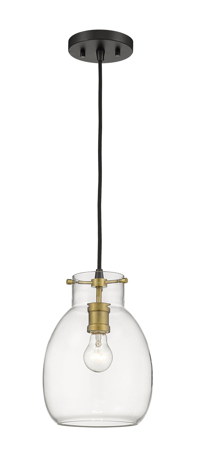 Z-Lite - 476MP-MB-OBR - One Light Pendant - Bella - Matte Black / Olde Brass