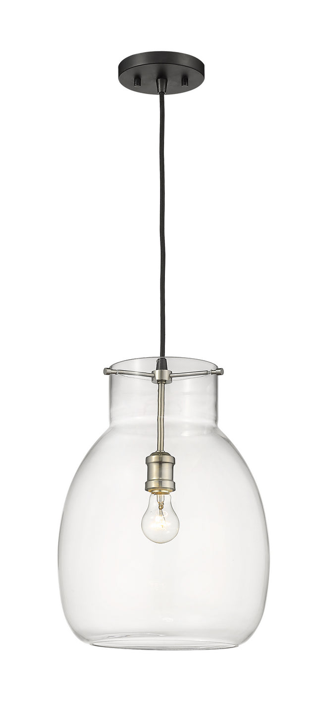 Z-Lite - 476P-MB-BN - One Light Pendant - Bella - Matte Black + Brushed Nickel