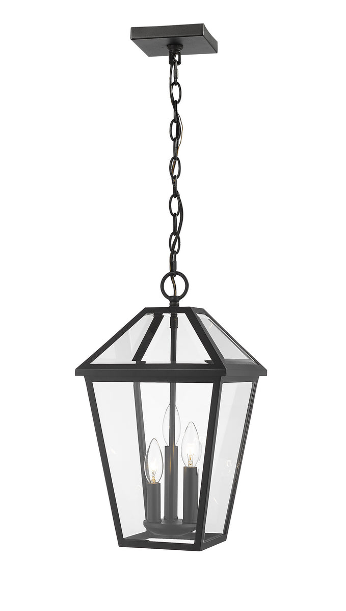 Z-Lite - 579CHB-BK - Three Light Outdoor Chain Mount Ceiling Fixture - Talbot - Black