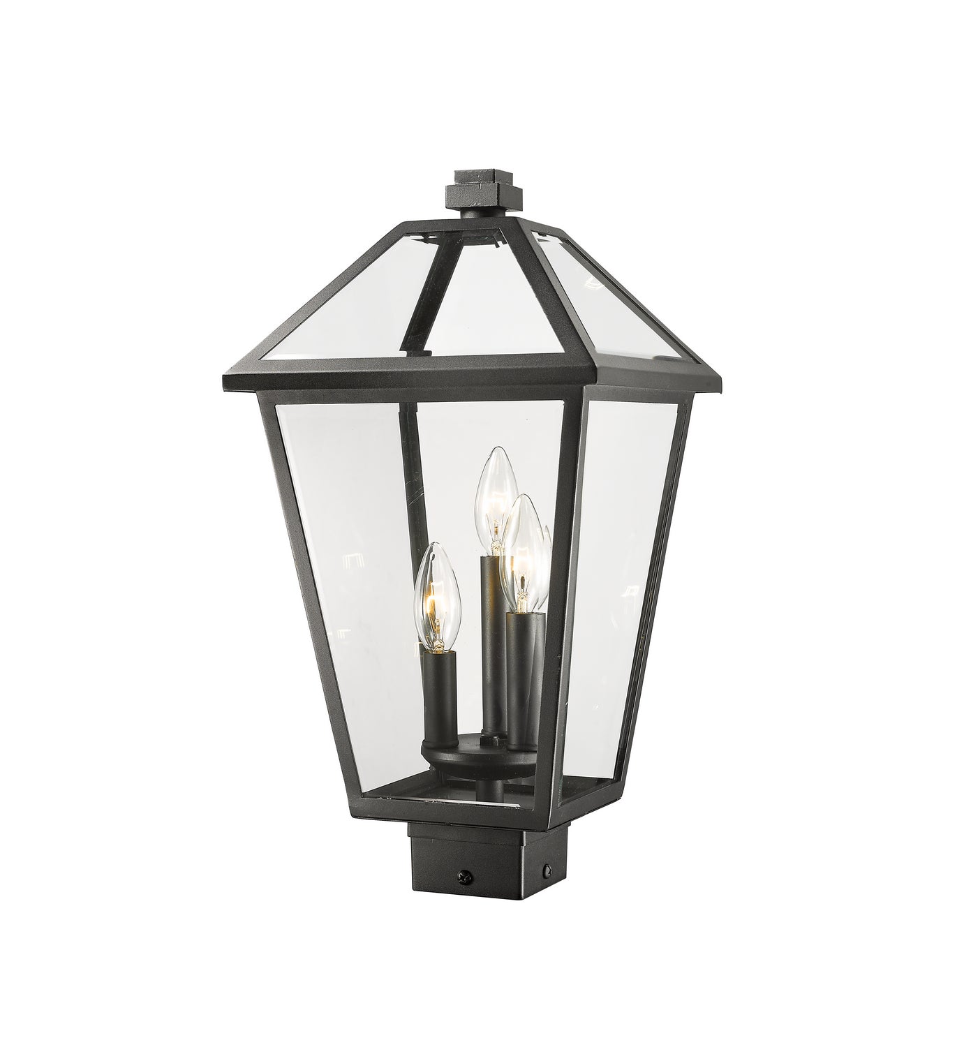 Z-Lite - 579PHBS-BK - Three Light Outdoor Post Mount Fixture - Talbot - Black