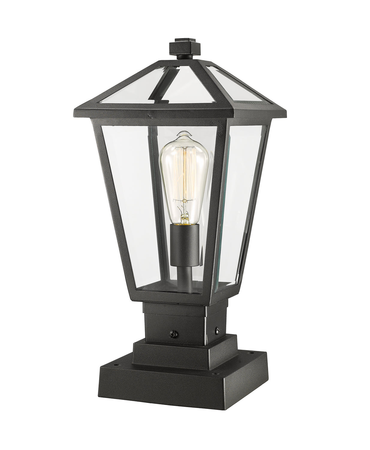 Z-Lite - 579PHMS-SQPM-BK - One Light Outdoor Pier Mount - Talbot - Black