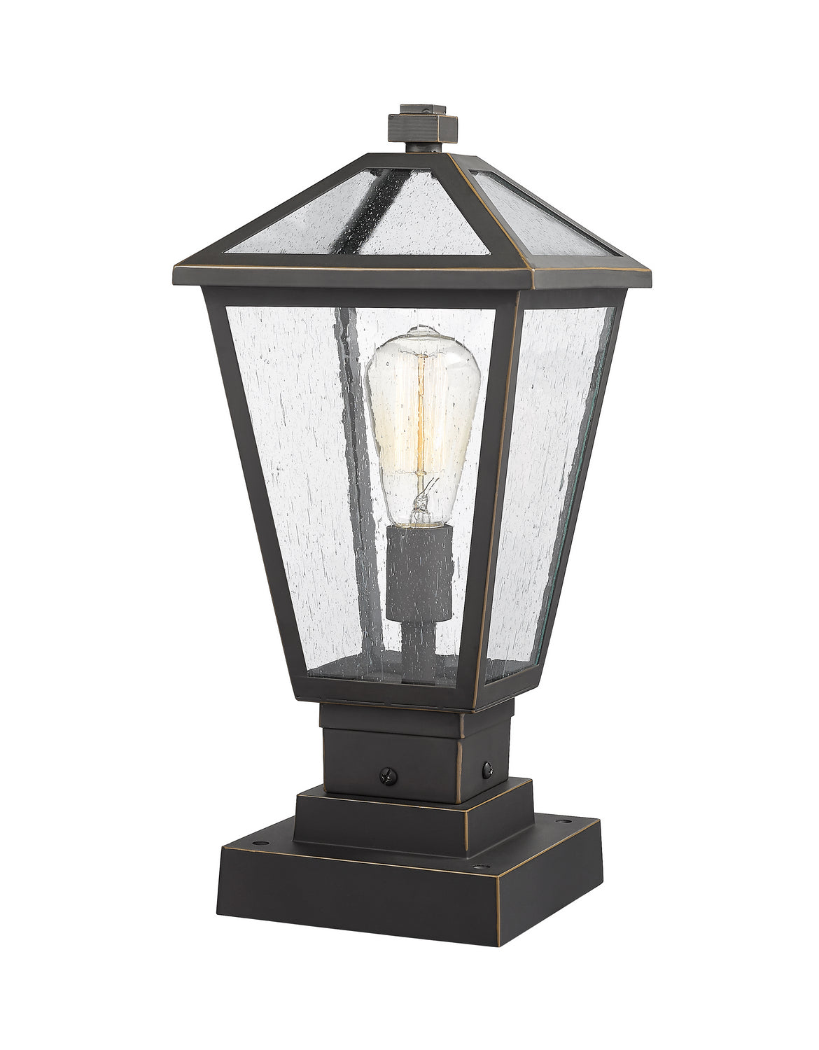 Z-Lite - 579PHMS-SQPM-ORB - One Light Outdoor Pier Mount - Talbot - Oil Rubbed Bronze