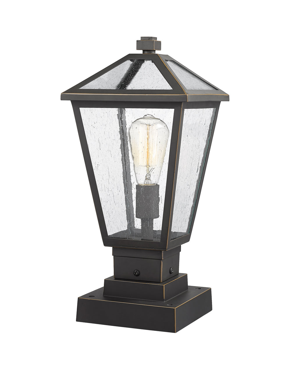 Z-Lite - 579PHMS-SQPM-ORB - One Light Outdoor Pier Mounted Fixture - Talbot - Oil Rubbed Bronze