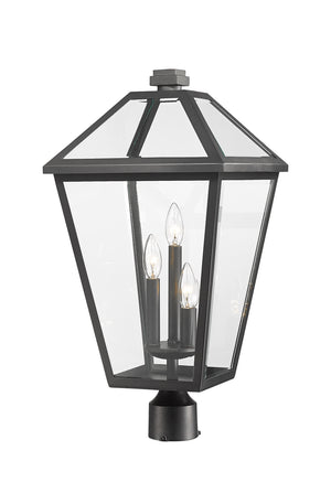 Z-Lite - 579PHXLR-BK - Three Light Outdoor Post Mount Fixture - Talbot - Black