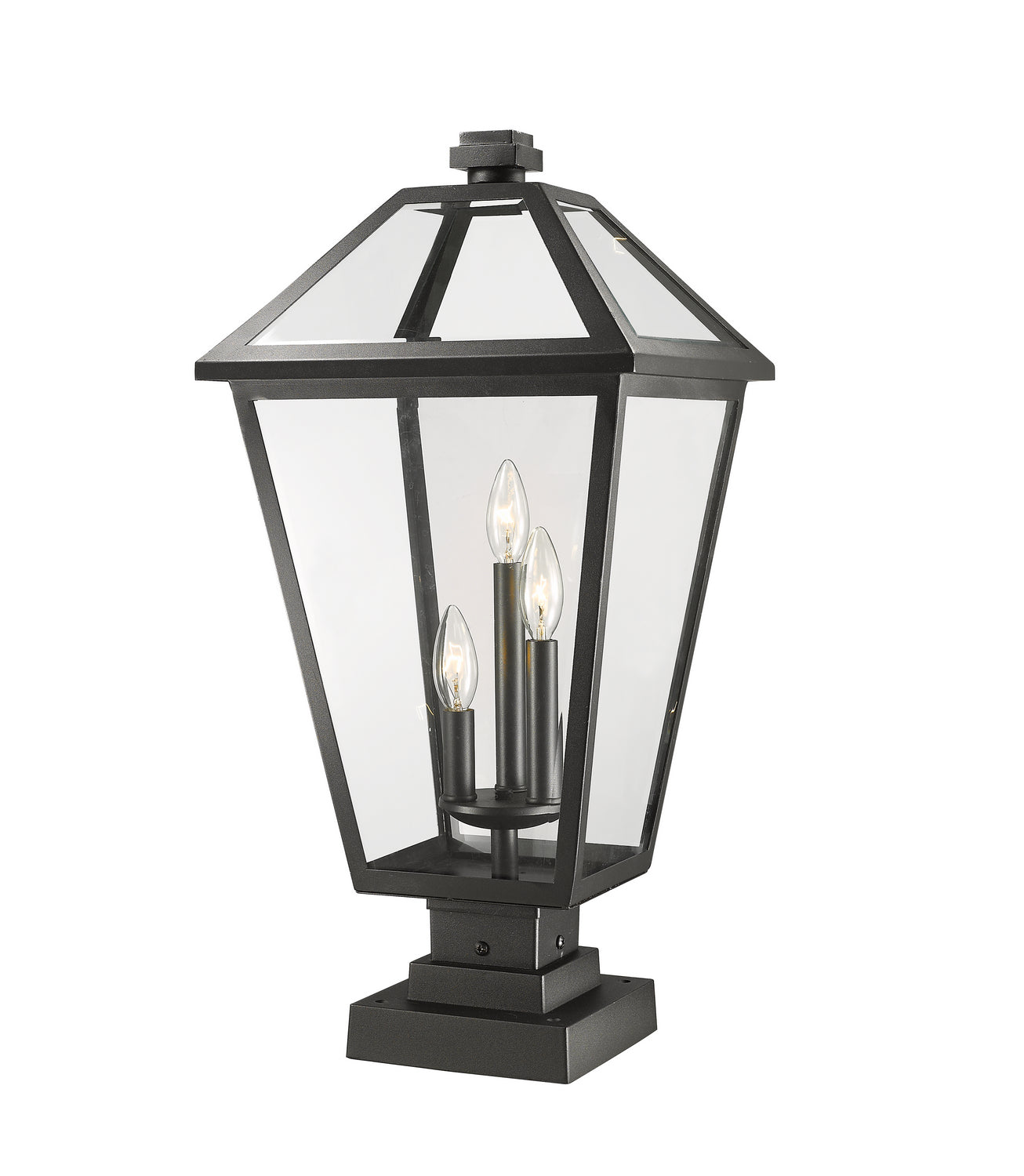 Z-Lite - 579PHXLS-SQPM-BK - Three Light Outdoor Pier Mounted Fixture - Talbot - Black