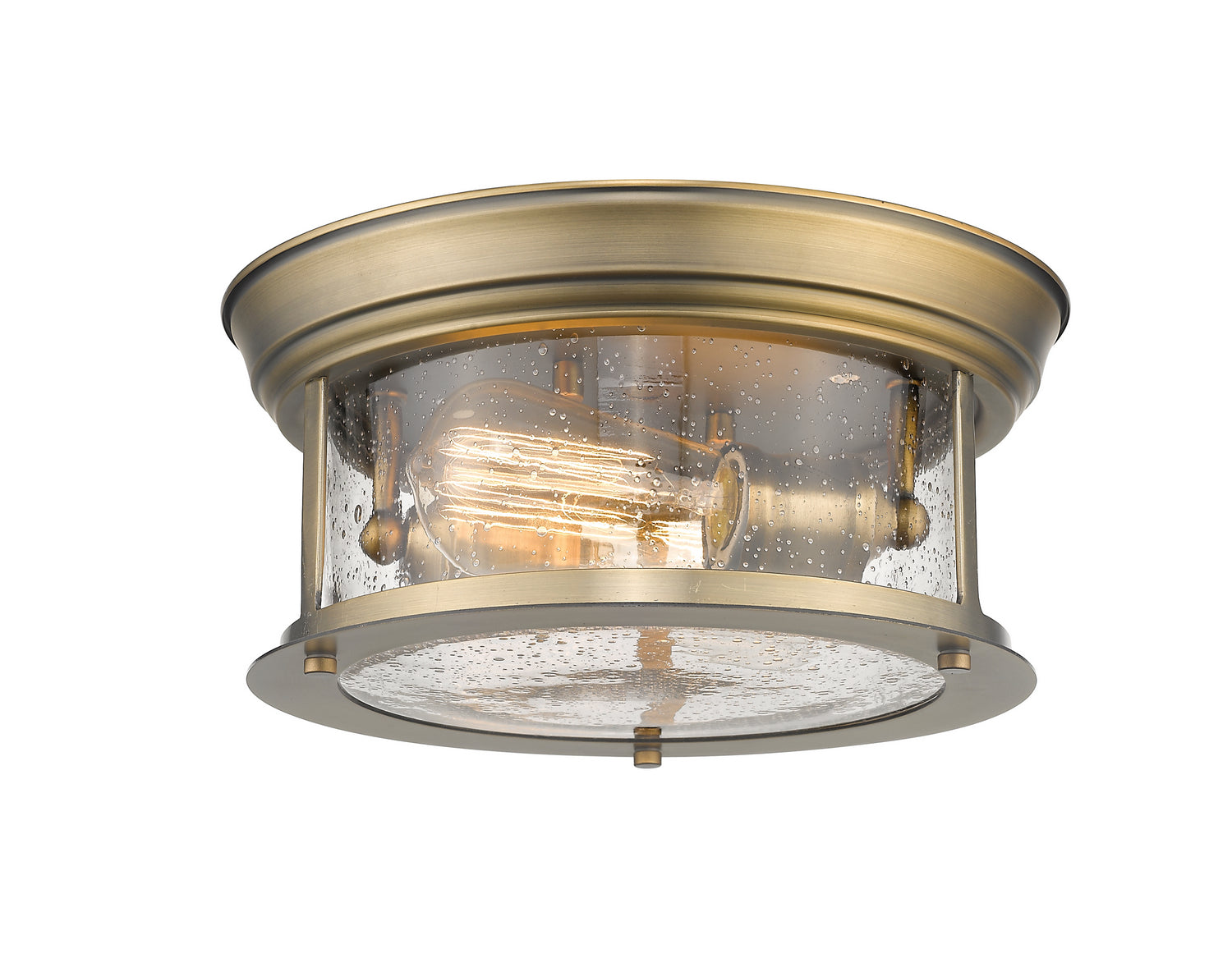 Z-Lite - 727F10-HBR - Two Light Flush Mount - Sonna - Heritage Brass