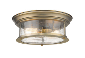 Z-Lite - 727F13-HBR - Two Light Flush Mount - Sonna - Heritage Brass