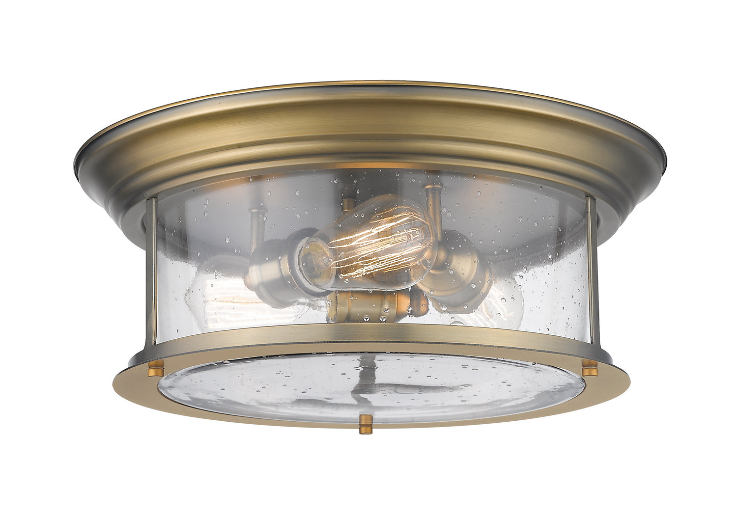 Z-Lite - 727F16-HBR - Three Light Flush Mount - Sonna - Heritage Brass