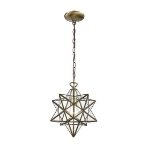 ELK Home - 1145-020 - One Light Mini Pendant - Moravian Star - Antique Brass