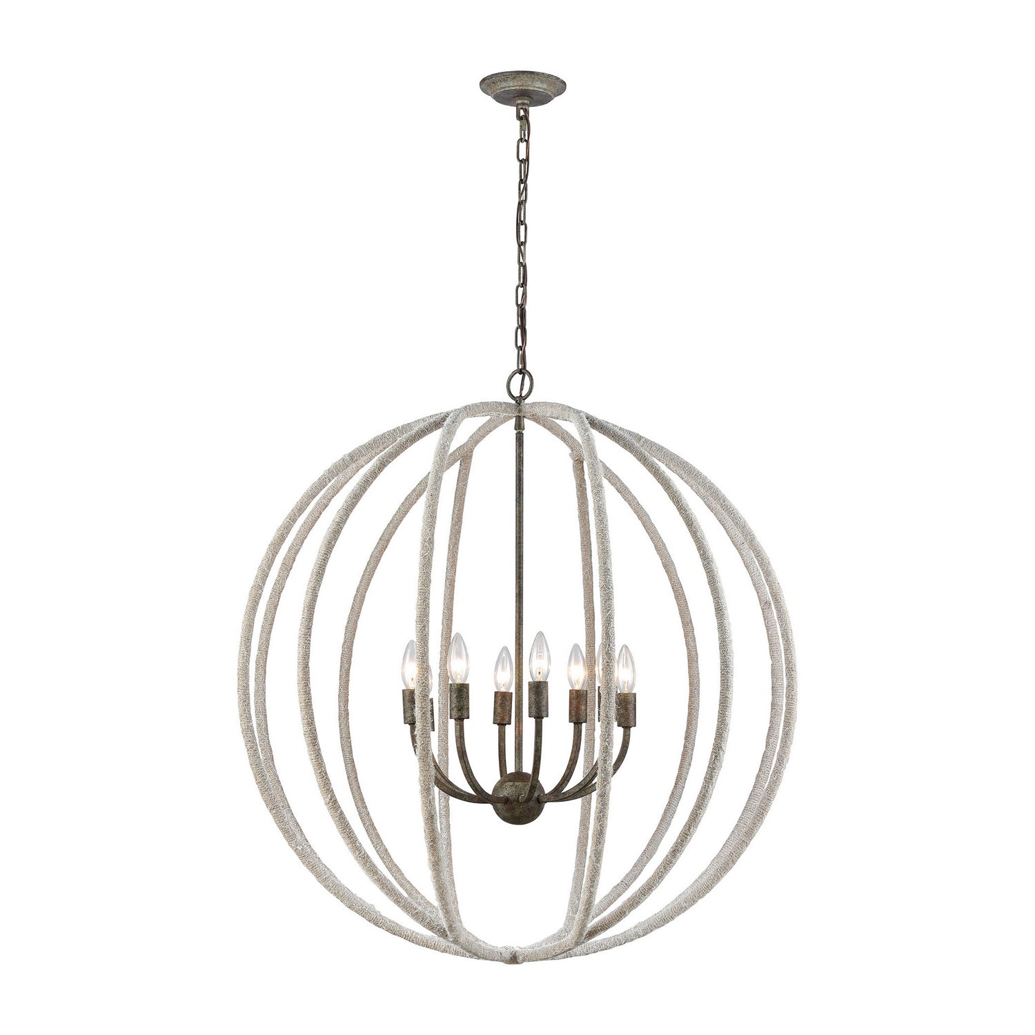 ELK Home - D3868 - Eight Light Pendant - Lasso - Gray