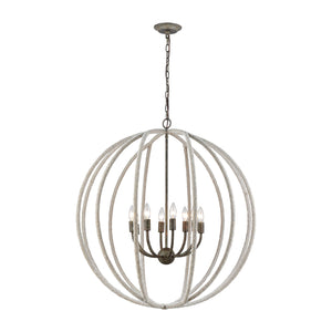 ELK Home - D3868 - Eight Light Pendant - Lasso - Gray