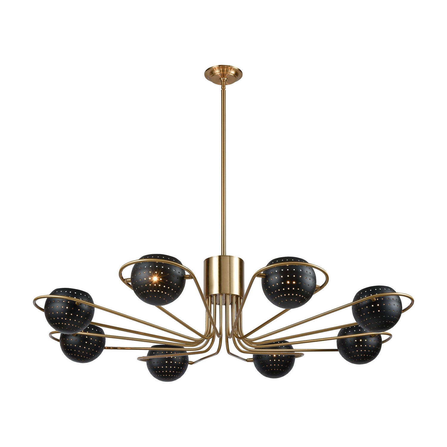 ELK Home - D3875 - Eight Light Chandelier - Scarab - Satin Brass