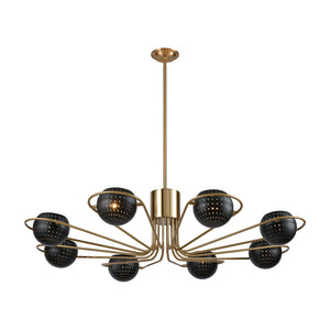 ELK Home - D3875 - Eight Light Chandelier - Scarab - Satin Brass