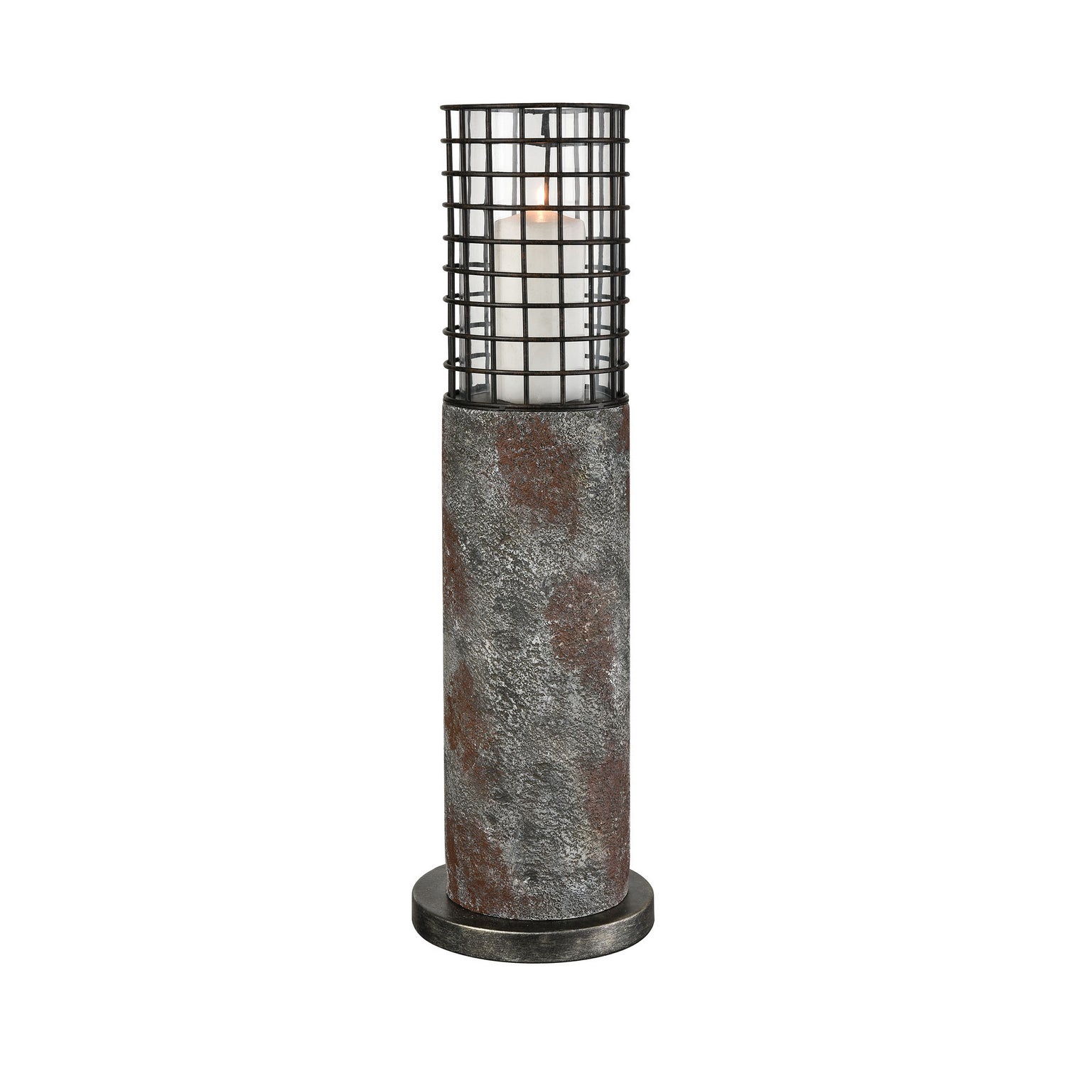 ELK Home - D3973 - Candle Holder - Gendarme - Concrete