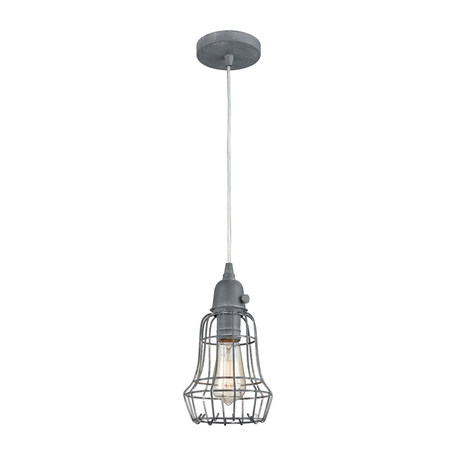 ELK Home - D4034 - One Light Mini Pendant - Squashcourt - Concrete