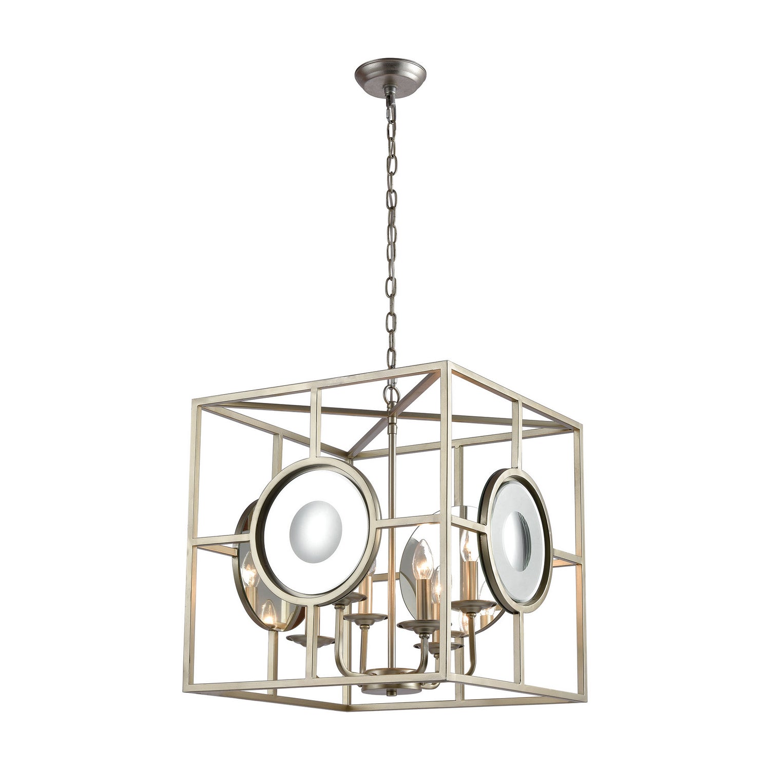 ELK Home - D4127 - Four Light Chandelier - Magnitude - Silver Leaf